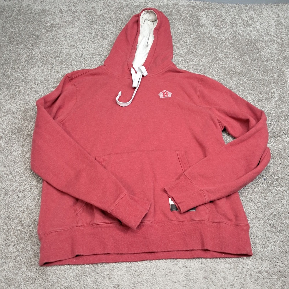 Champion Mens Pullover Hoodie Red Small Crest Logo Sweatshirt AO600 Size L